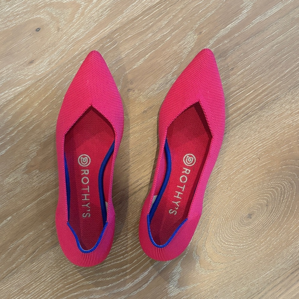 Rothy's Women's Bright Pink and Blue Flats